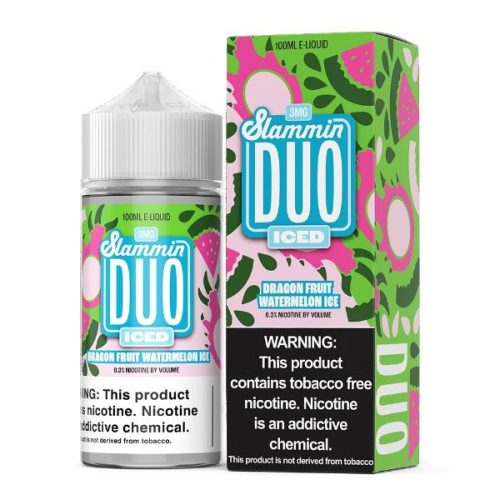 Best Flavor Slammin Duo Series E-Liquid 100mL (Freebase) - Dragon Fruit Watermelon Ice