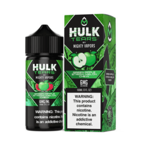 Best Deal Hulk Tears E-Liquid Vape Juice 100mL -  Green Apple Straw-Melon Chew